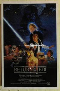 d153 RETURN OF THE JEDI int'l style B one-sheet movie poster '83 Lucas