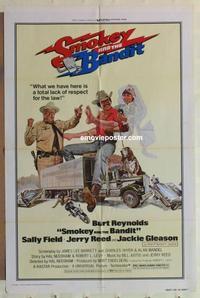 d168 SMOKEY & THE BANDIT one-sheet movie poster '77 Burt Reynolds, Field