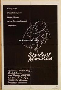 d175 STARDUST MEMORIES one-sheet movie poster '80 Woody Allen, Rampling