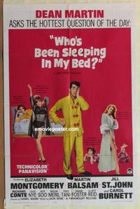 d208 WHO'S BEEN SLEEPING IN MY BED one-sheet movie poster '63 Dean Martin