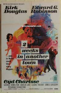 h142 TWO WEEKS IN ANOTHER TOWN one-sheet movie poster '62 Kirk Douglas