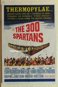 g003 300 SPARTANS one-sheet movie poster '62 Richard Egan, Diane Baker