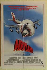 g010 AIRPLANE one-sheet movie poster '80 Lloyd Bridges, Leslie Nielsen