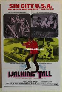 h205 WALKING TALL rare int'l one-sheet movie poster '73 Joe Don Baker