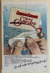 h164 UP IN SMOKE one-sheet movie poster '78 Cheech & Chong drug classic!