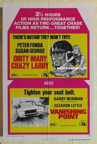 h173 VANISHING POINT/DIRTY MARY CRAZY LARRY one-sheet movie poster '75