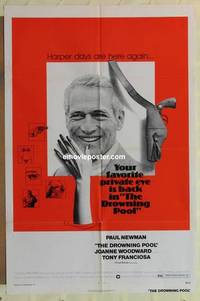 g095 DROWNING POOL one-sheet movie poster '75 Paul Newman, Woodward