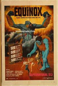 g106 EQUINOX one-sheet movie poster '69 wild Hughes monster artwork!