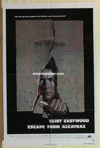 g107 ESCAPE FROM ALCATRAZ one-sheet movie poster '79 Clint Eastwood