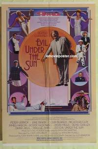 g110 EVIL UNDER THE SUN one-sheet movie poster '82 Agatha Christie