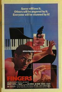 g123 FINGERS color one-sheet movie poster '78 Harvey Keitel, James Toback