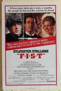 g126 FIST one-sheet movie poster '77 Sylvester Stallone, Rod Steiger