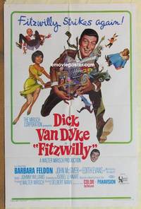 g128 FITZWILLY one-sheet movie poster '68 Dick Van Dyke, Frazetta artwork!