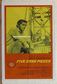 g129 FIVE EASY PIECES one-sheet movie poster '70 Jack Nicholson, Anspach