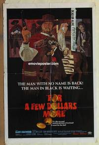 g135 FOR A FEW DOLLARS MORE one-sheet movie poster '67 Clint Eastwood