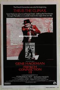 g143 FRENCH CONNECTION 2 one-sheet movie poster '75 Frankenheimer, Hackman