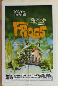 g147 FROGS pond style one-sheet movie poster '72 Ray Milland, great image!
