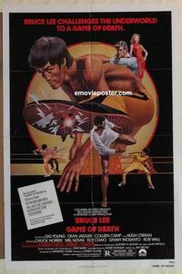 g150 GAME OF DEATH one-sheet movie poster '79 Bruce Lee, martial arts!