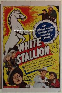 g164 HARMONY TRAIL one-sheet movie poster R47 White Stallion!