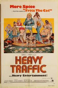 g167 HEAVY TRAFFIC one-sheet movie poster '73 Ralph Bakshi cartoon!