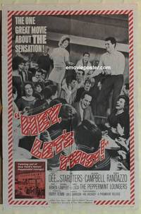 g172 HEY LET'S TWIST one-sheet movie poster '62 Joey Dee, rock n roll!