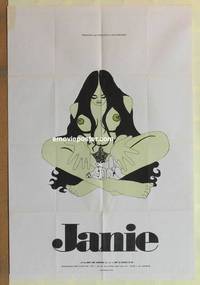 g204 JANIE one-sheet movie poster '70 really wild sexy artwork!