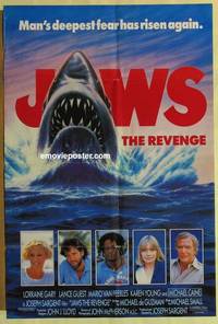 g210 JAWS: THE REVENGE one-sheet movie poster '87 it's personal!