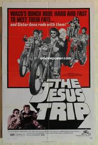 g217 JESUS TRIP one-sheet movie poster '71 nun Sister Anna & bikers!