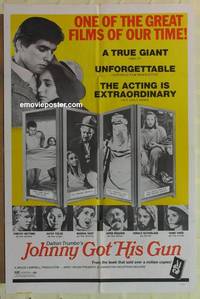 g223 JOHNNY GOT HIS GUN one-sheet movie poster '71 Bottoms, Robards