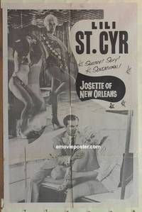 g227 JOSETTE OF NEW ORLEANS one-sheet movie poster '50s sexy Lili St. Cyr!
