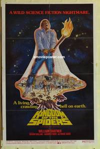 g278 KINGDOM OF THE SPIDERS one-sheet movie poster '77 William Shatner