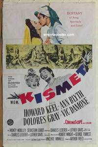g280 KISMET one-sheet movie poster '56 Howard Keel, Ann Blyth