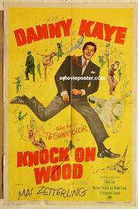 g285 KNOCK ON WOOD one-sheet movie poster '54 Danny Kaye, Mai Zetterling