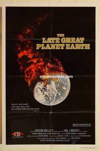 g321 LATE GREAT PLANET EARTH one-sheet movie poster '76 Orson Welles