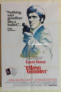 g370 LONG GOODBYE int'l one-sheet movie poster '73 Elliott Gould, film noir