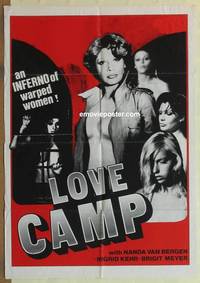 g381 LOVE CAMP one-sheet movie poster '79 an INFERNO of warped women!