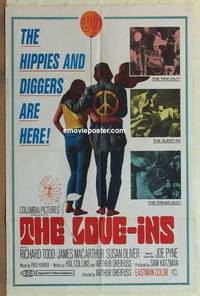 g392 LOVE-INS one-sheet movie poster '67 hippies & diggers, sex & drugs!