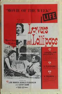 g396 LOVERS & LOLLIPOPS one-sheet movie poster '56 classic doumentary!