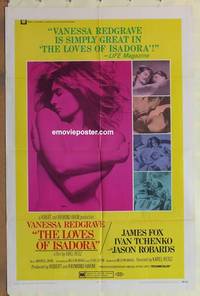 g398 LOVES OF ISADORA one-sheet movie poster '69 Vanessa Redgrave