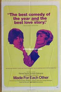 g413 MADE FOR EACH OTHER one-sheet movie poster '71 Renee Taylor