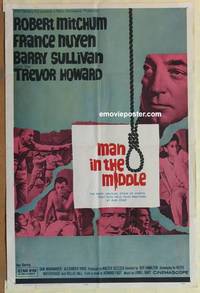 g427 MAN IN THE MIDDLE one-sheet movie poster '64 Robert Mitchum, Howard
