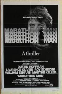 g439 MARATHON MAN int'l one-sheet movie poster '76 Dustin Hoffman, Olivier