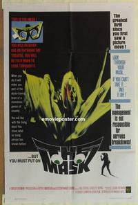 g448 MASK one-sheet movie poster '61 3-D horror, great image!