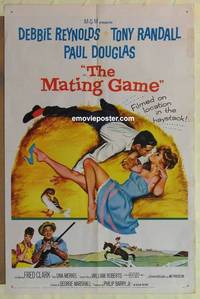 g454 MATING GAME one-sheet movie poster '59 Debbie Reynolds, Randall