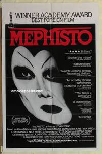 g462 MEPHISTO one-sheet movie poster '82 Istvan Szabo, Klaus Brandauer