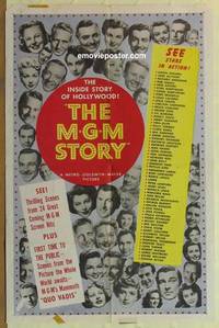g464 M-G-M STORY one-sheet movie poster '51 MGM studio biography!