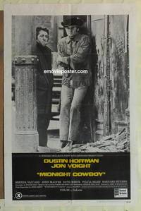 g466 MIDNIGHT COWBOY domestic one-sheet movie poster '69 Hoffman, Voight