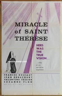 g473 MIRACLE OF SAINT THERESE one-sheet movie poster '52 the true vision!