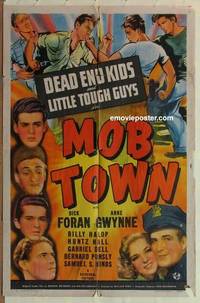 g483 MOB TOWN one-sheet movie poster '41 Dead End Kids & Little Tough Guys!