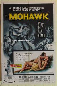 g485 MOHAWK one-sheet movie poster '56 Native Americans, sexy Rita Gam!